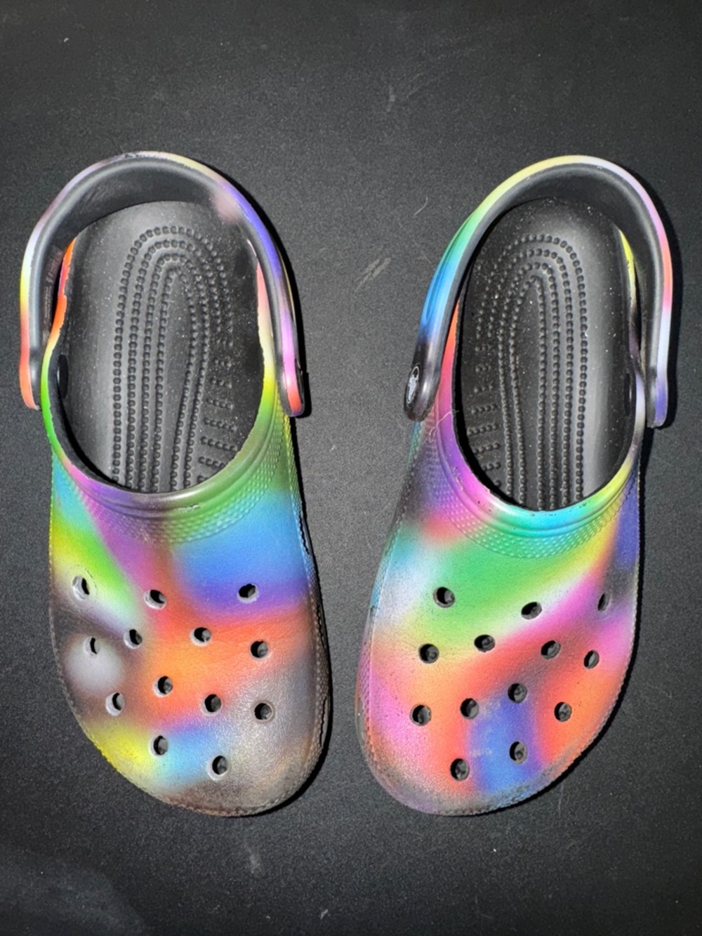 CROCS Women's Rainbow Tie-Dye Classic Clog - Multicolor